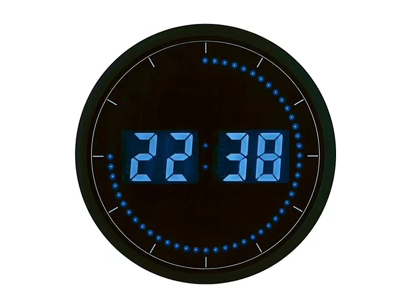 Horloge LED - Bleue - 30cm - Orium