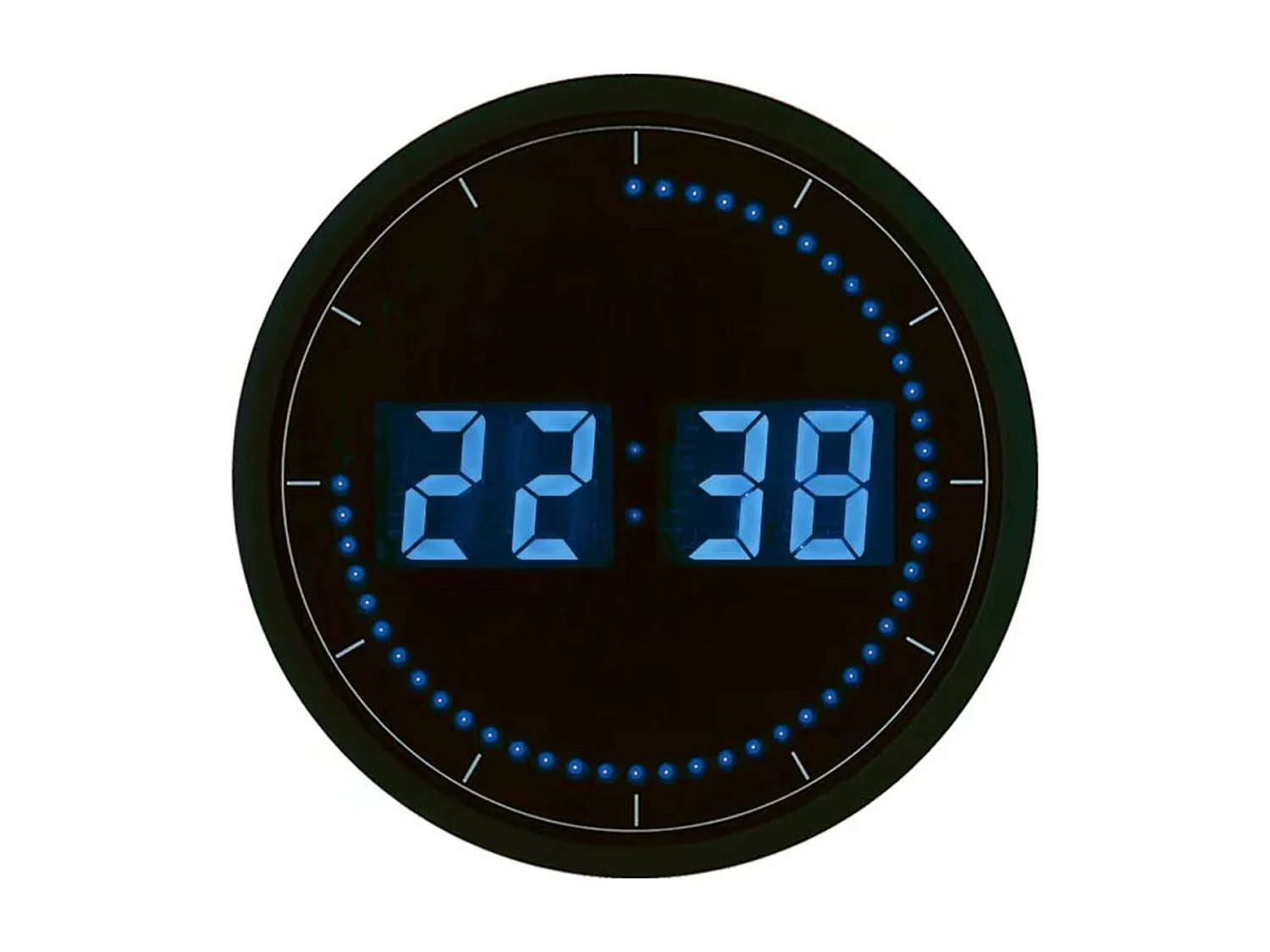 Horloge LED - Bleue - 30cm - Orium