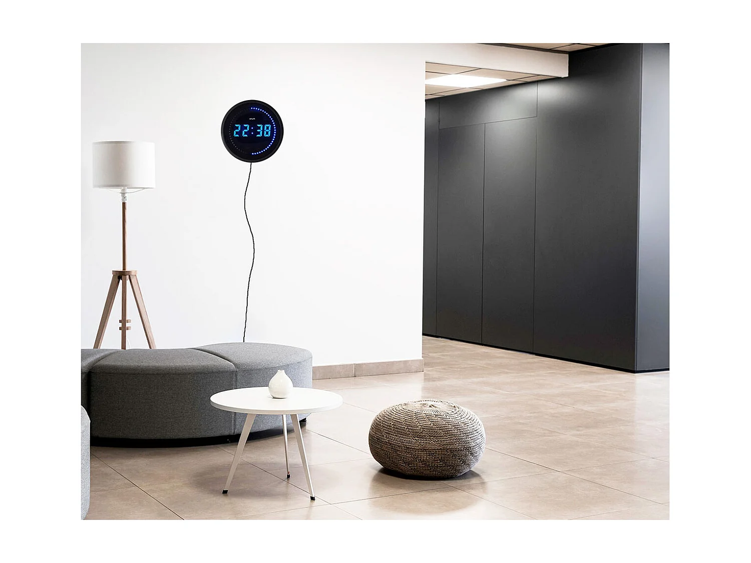 Horloge LED - Bleue - 30cm - Orium