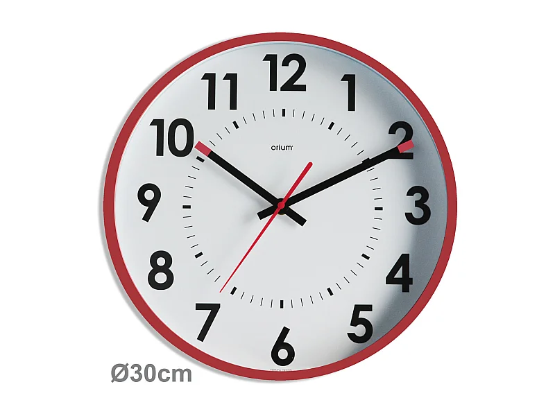 Horloge silencieuse Abylis Ø30cm - Lie de vin - Orium