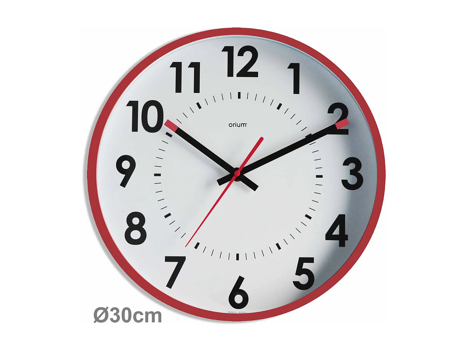 Horloge silencieuse Abylis Ø30cm - Lie de vin - Orium