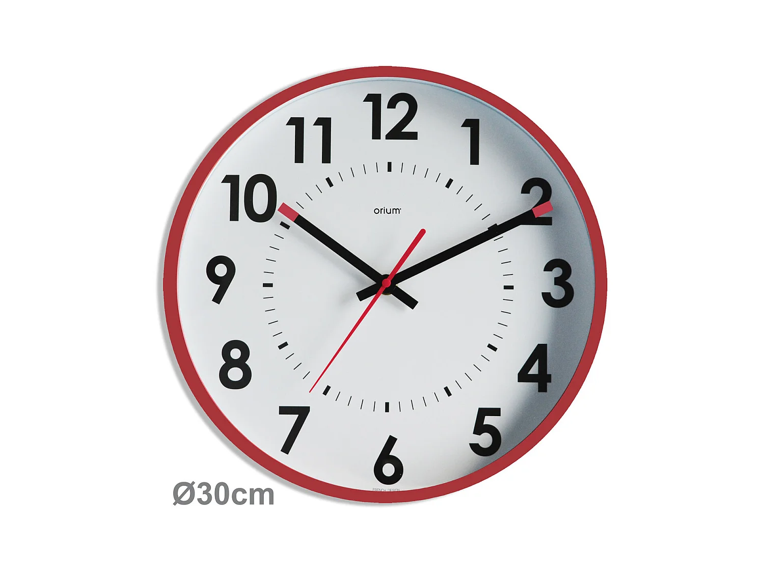 Horloge silencieuse Abylis Ø30cm - Lie de vin - Orium