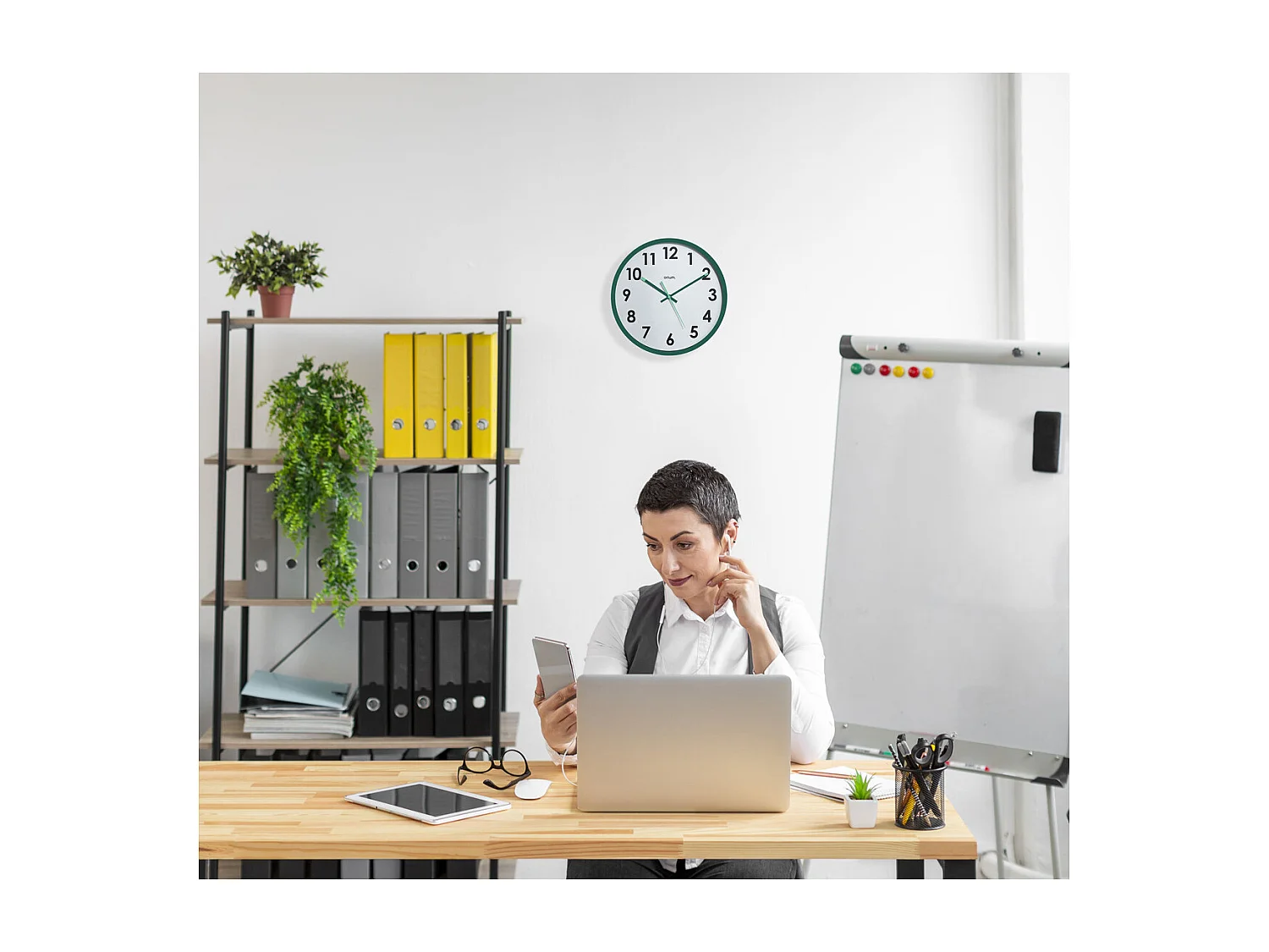 Horloge Naturalis Ø30cm - Vert - Orium