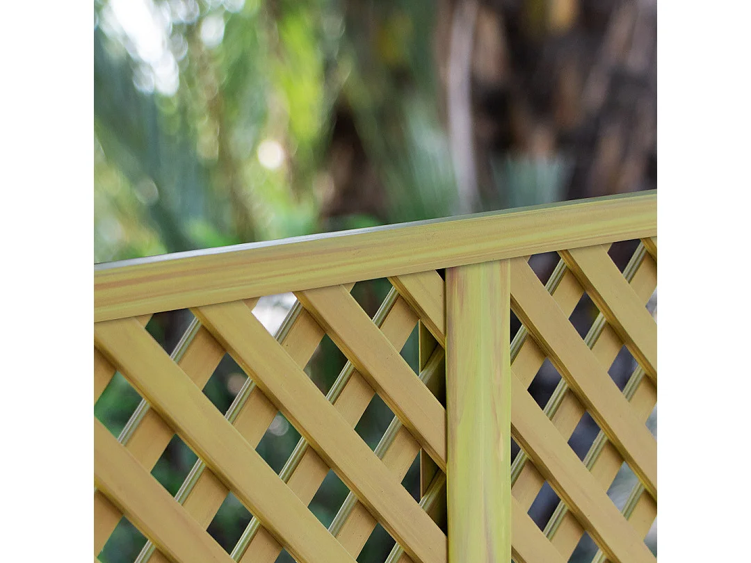 Celosía fija pvc marfil 18 mm nortene 0.6 X 1.15 M