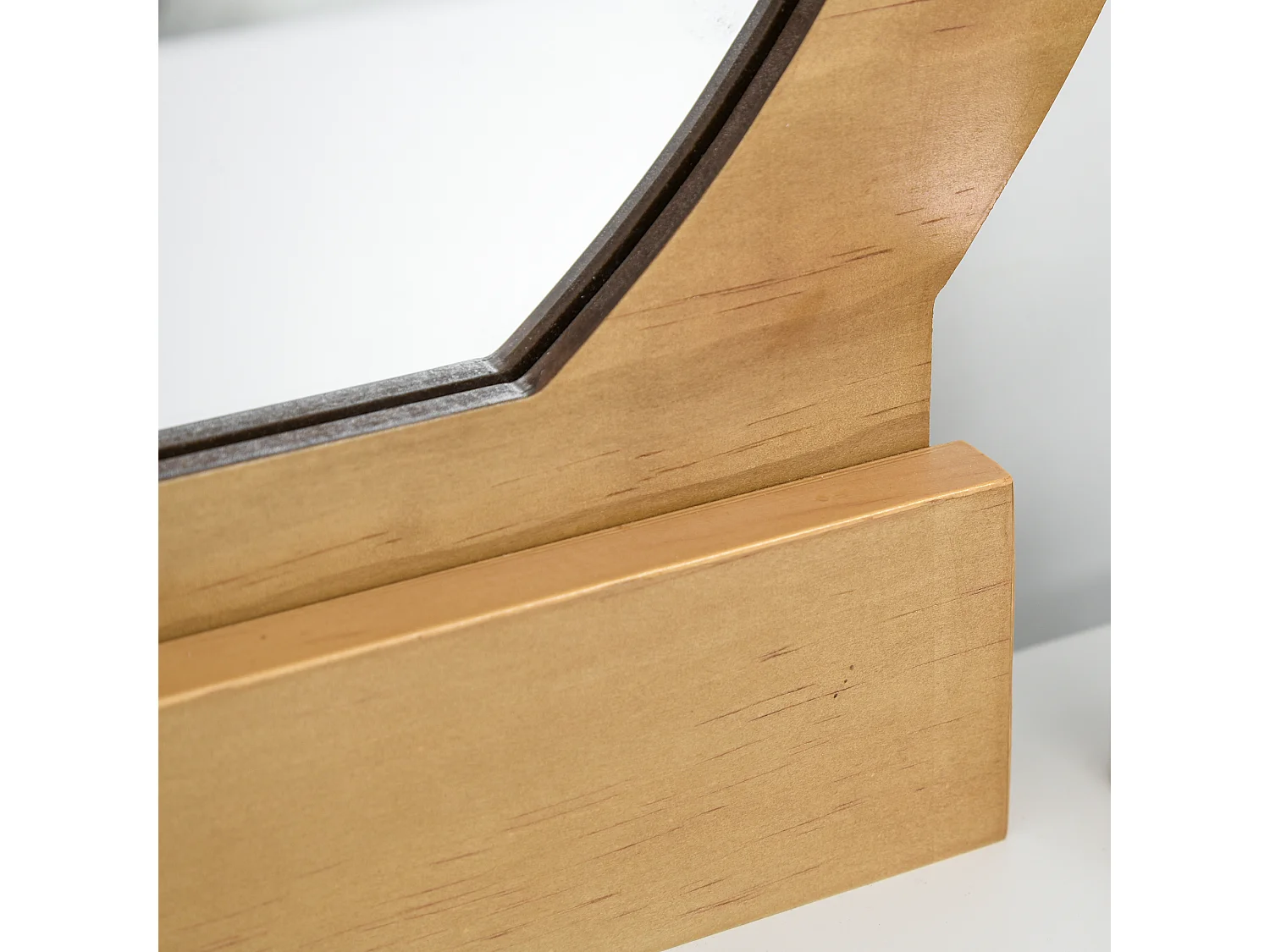 Coiffeuse design scandinave table de maquillage avec miroir, 2 tiroirs et tabouret blanc pin clair