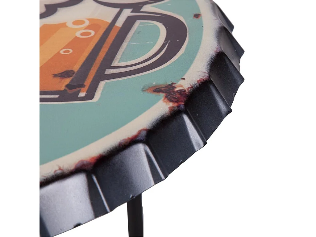 Mesa de metal azul 60x75 cm