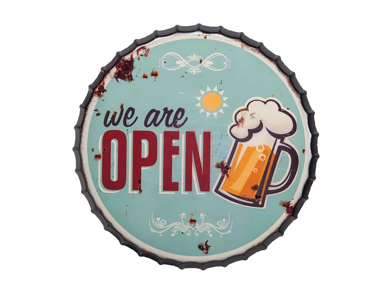 Mesa de metal azul 60x75 cm