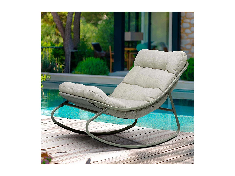 Fauteuil à bascule avec coussin rembourré Relax