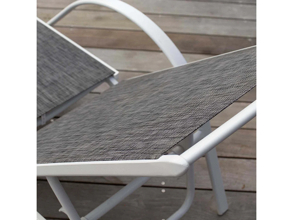 Bain de soleil en aluminium Blanc SUNSET