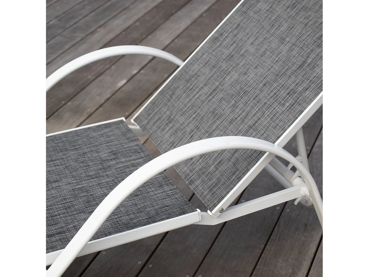 Bain de soleil en aluminium Blanc SUNSET