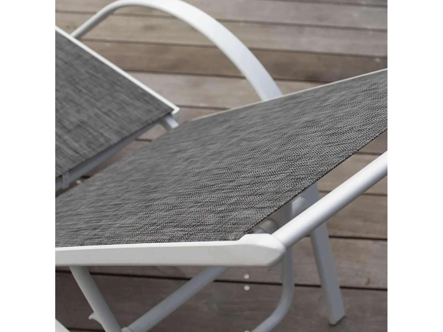 Bain de soleil blanc en aluminium multipositions SUNSET