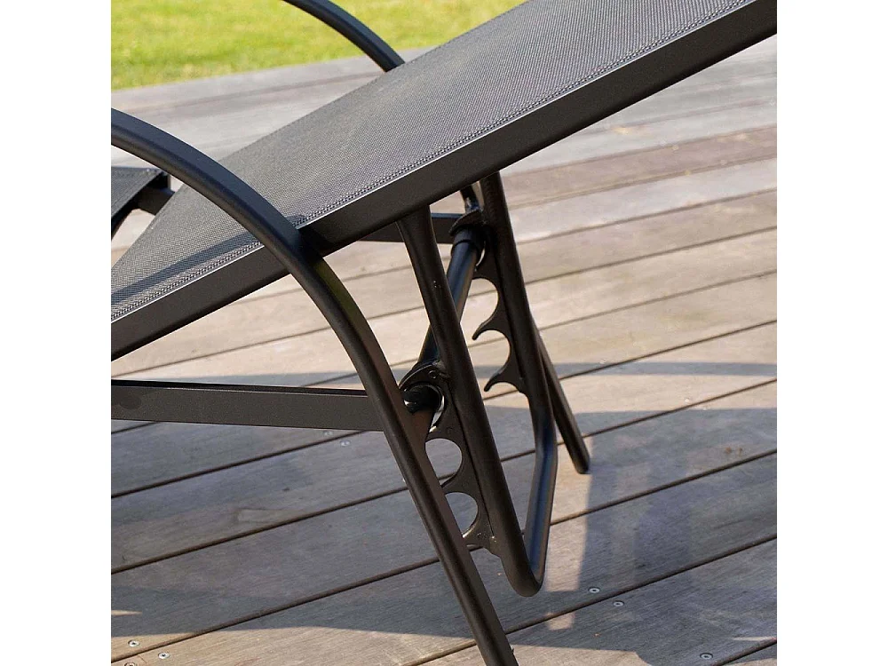 Bain de soleil en aluminium Noir SUNSET