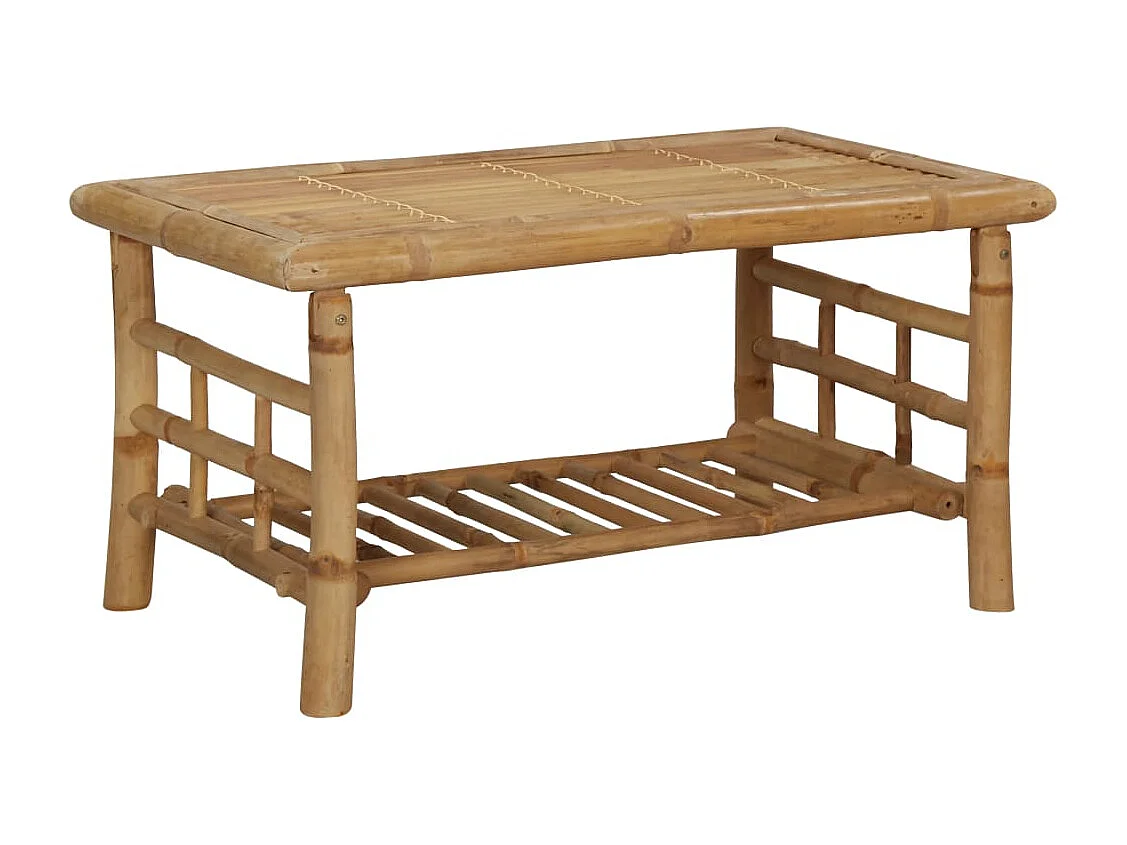 Salon de jardin 4 pcs avec coussins Bambou