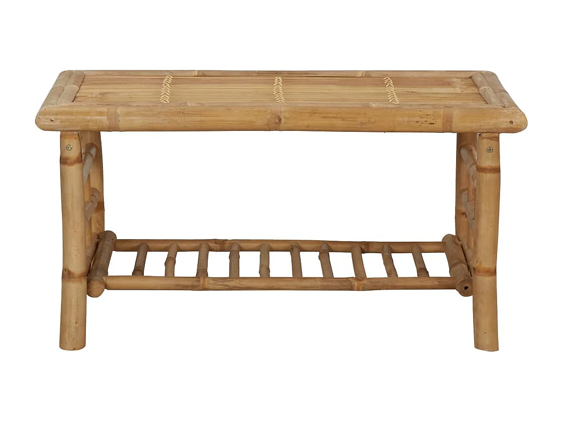 Salon de jardin 4 pcs avec coussins Bambou