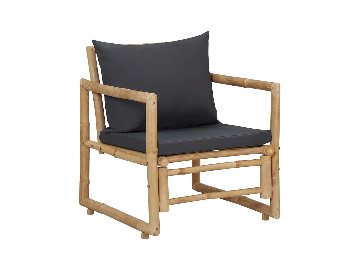 Salon de jardin 4 pcs avec coussins Bambou