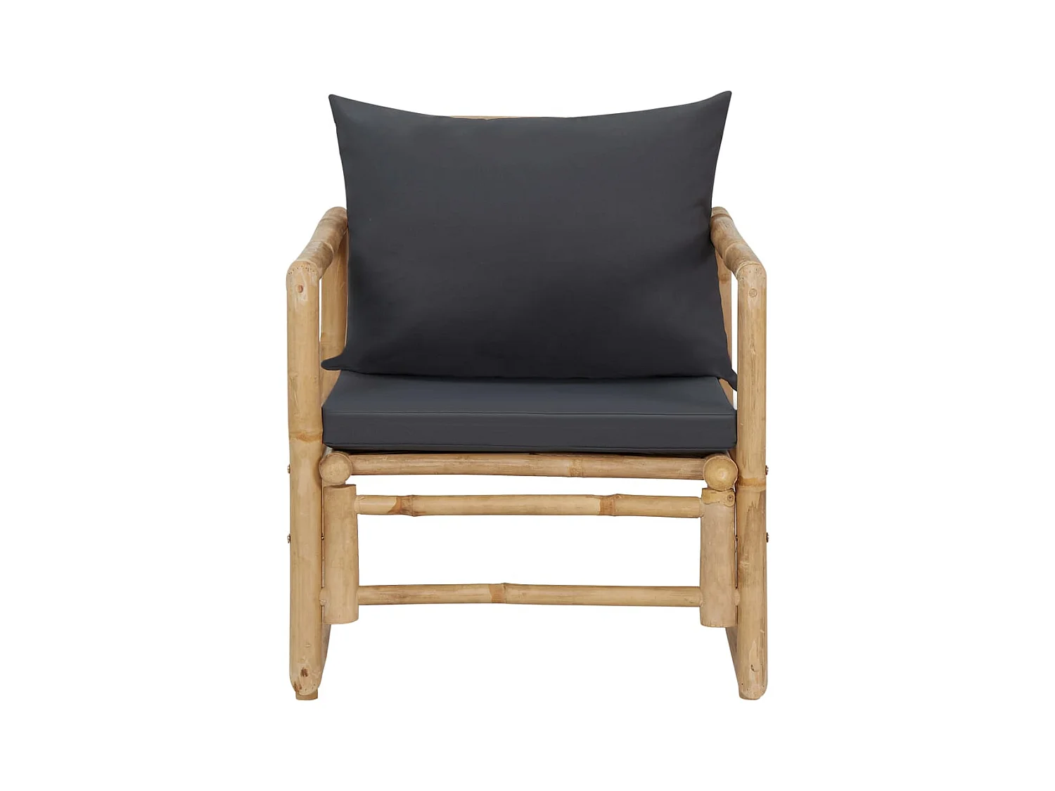 Salon de jardin 4 pcs avec coussins Bambou