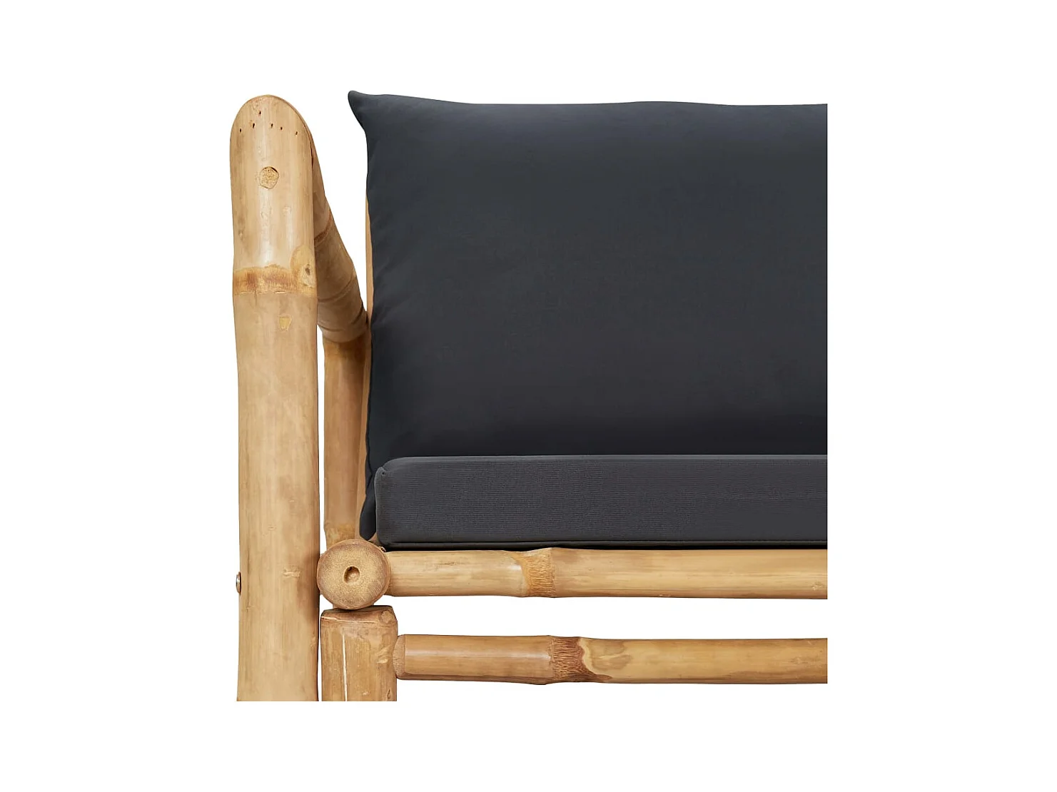 Salon de jardin 4 pcs avec coussins Bambou