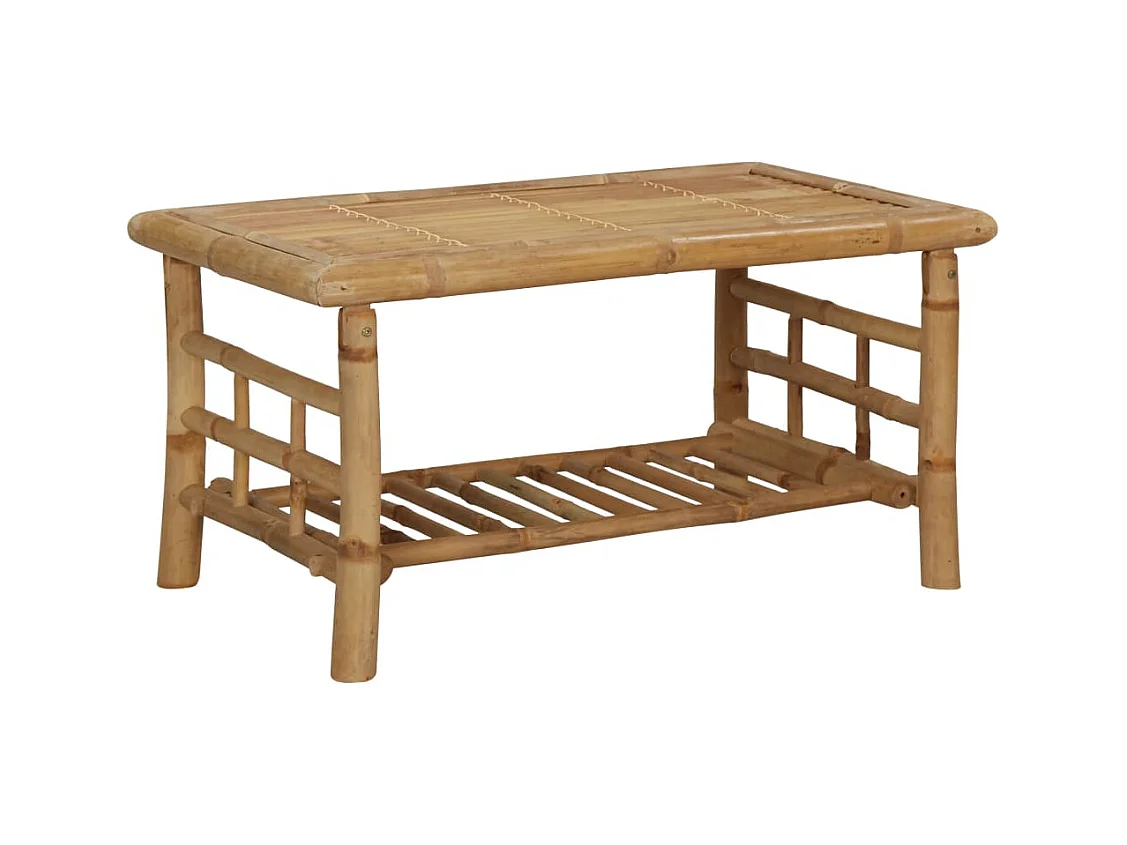 Salon de jardin 4 pcs avec coussins Bambou