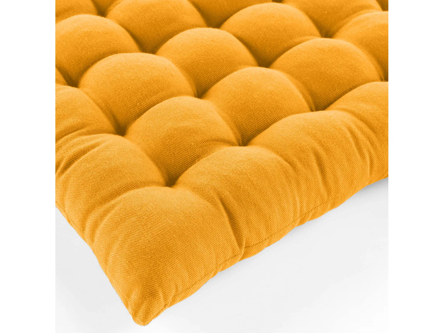 Gepolsterte Sitzfläche aus recycelter Baumwolle und Polyester 38 x 38 cm