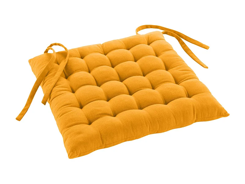 Gepolsterte Sitzfläche aus recycelter Baumwolle und Polyester 38 x 38 cm