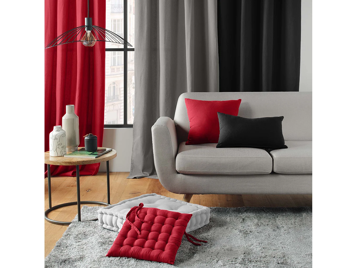 Coussin de Chaise "Twily" 38x38cm Rouge