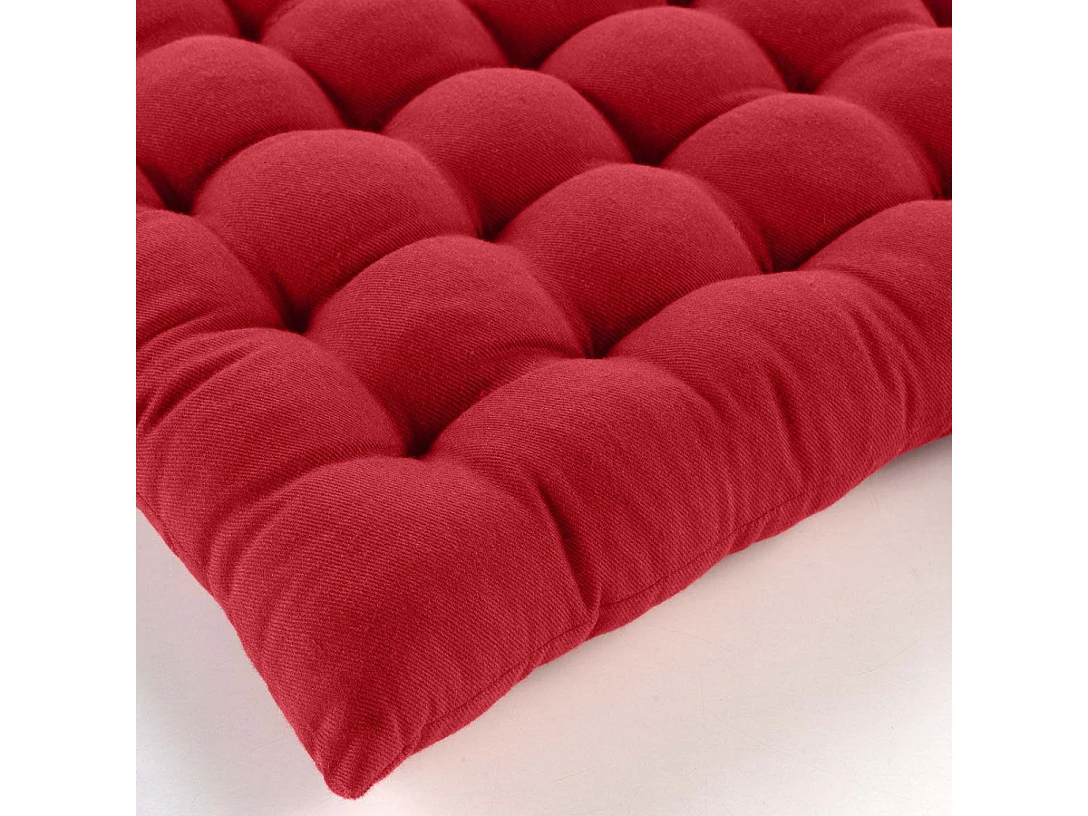 Gepolsterte Sitzfläche aus recycelter Baumwolle und Polyester 38 x 38 cm