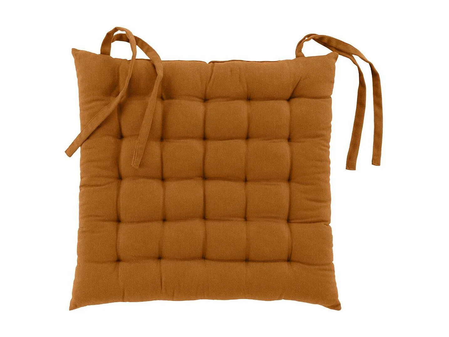 Gepolsterte Sitzfläche aus recycelter Baumwolle und Polyester 38 x 38 cm