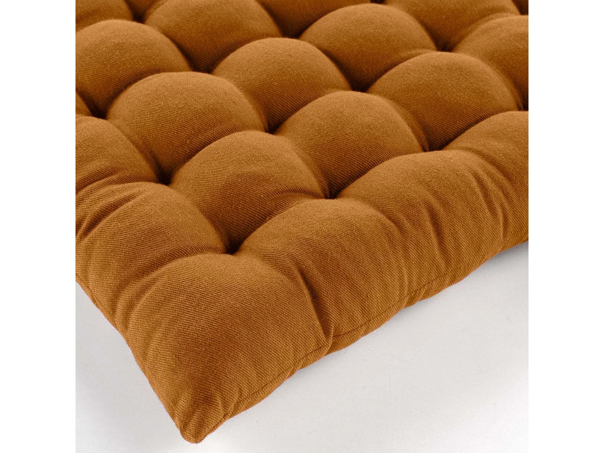 Gepolsterte Sitzfläche aus recycelter Baumwolle und Polyester 38 x 38 cm