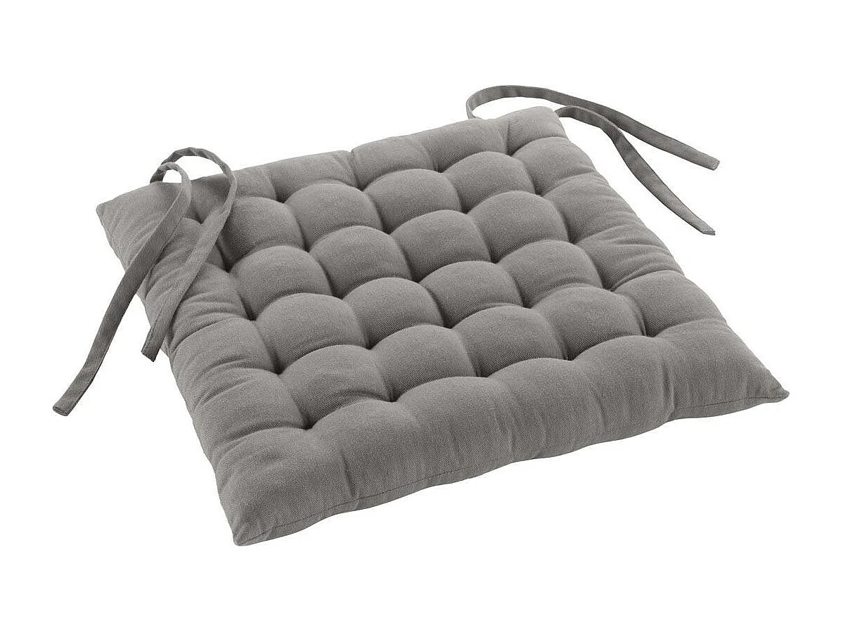 Gepolsterte Sitzfläche aus recycelter Baumwolle und Polyester 38 x 38 cm