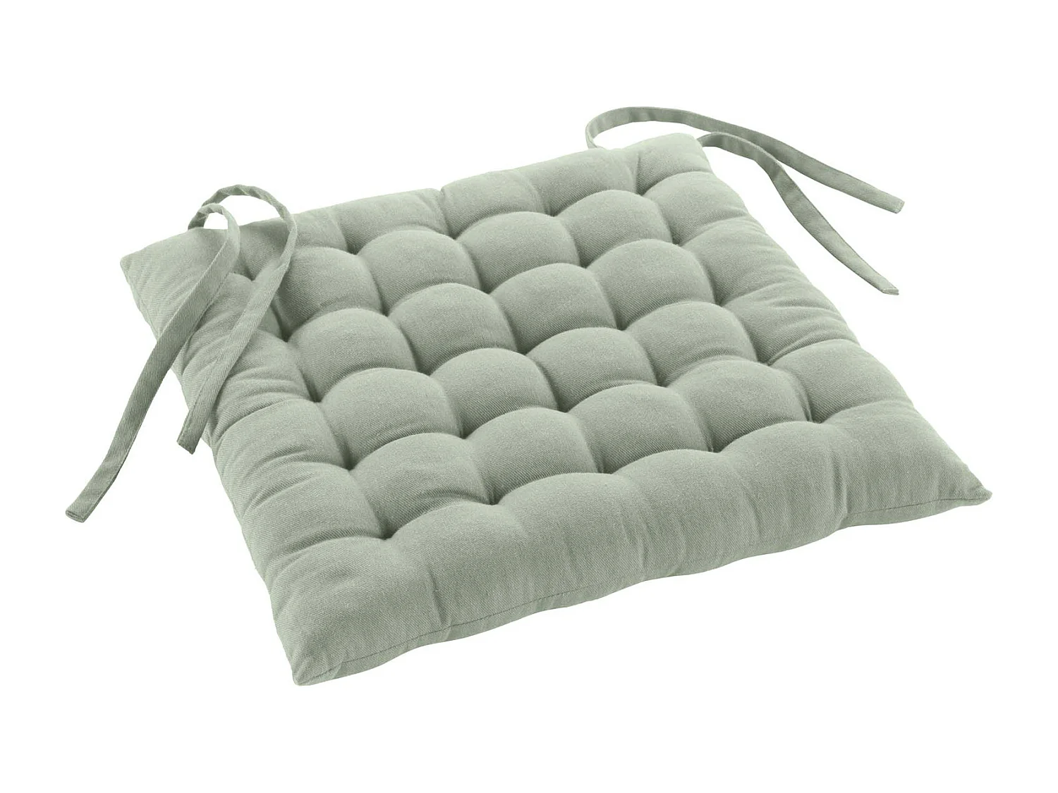 Gepolsterte Sitzfläche aus recycelter Baumwolle und Polyester 38 x 38 cm