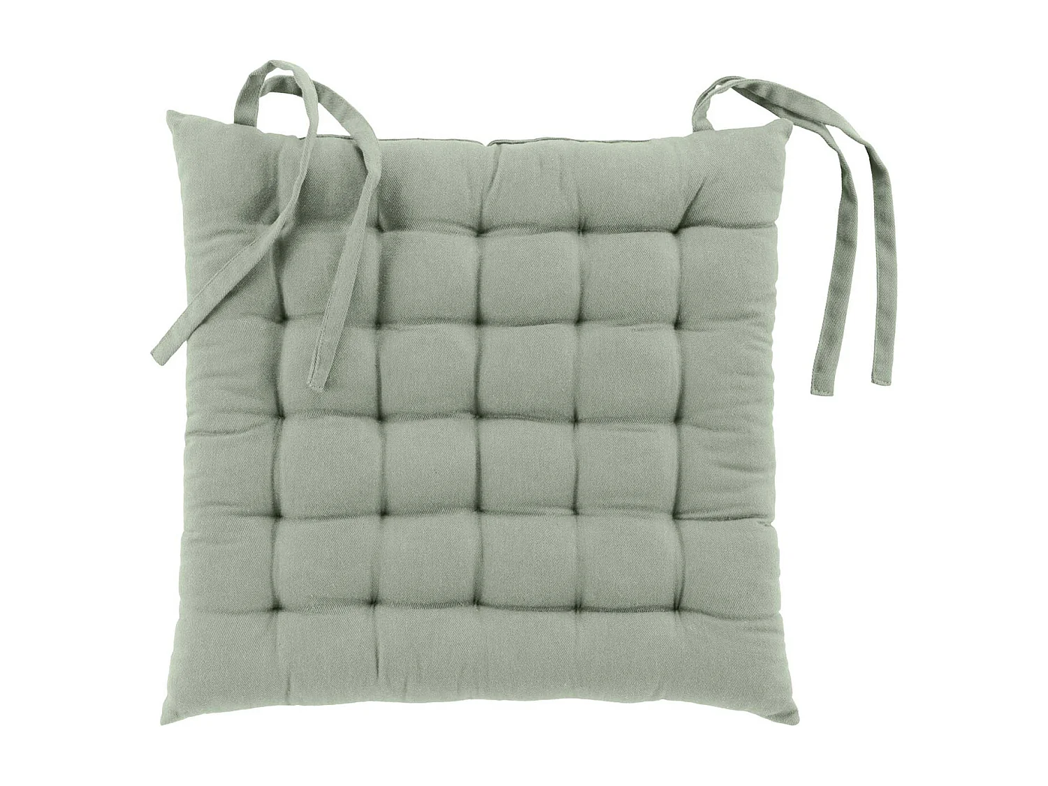 Gepolsterte Sitzfläche aus recycelter Baumwolle und Polyester 38 x 38 cm