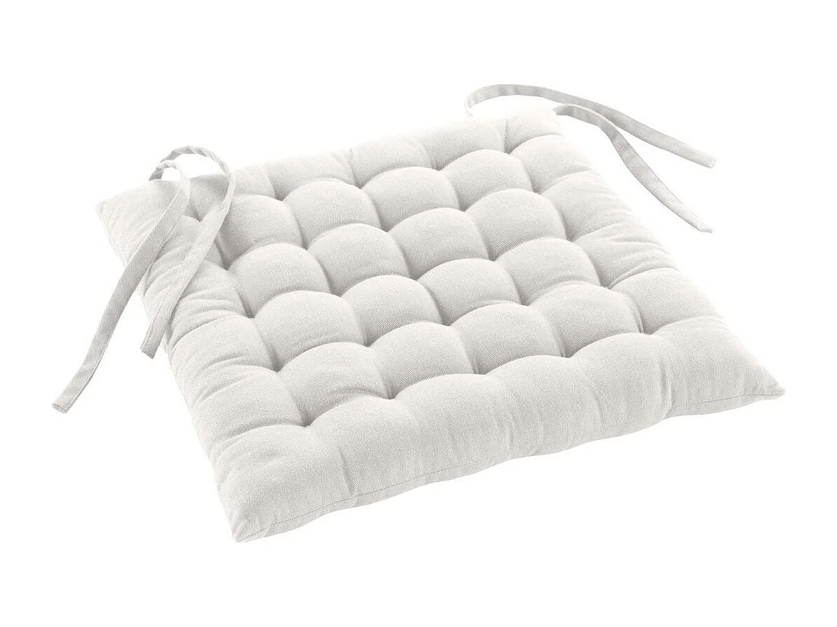 Gepolsterte Sitzfläche aus recycelter Baumwolle und Polyester 38 x 38 cm