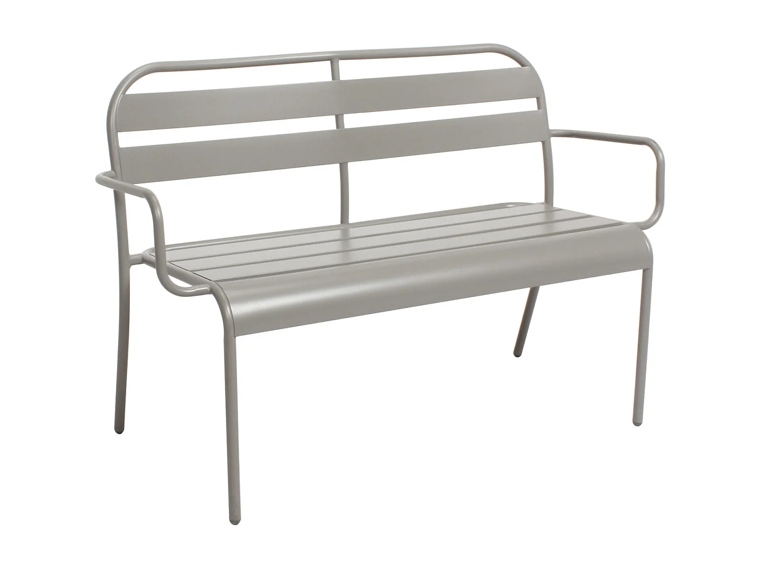 Banc en aluminium 118cm Gris Galet SOHA
