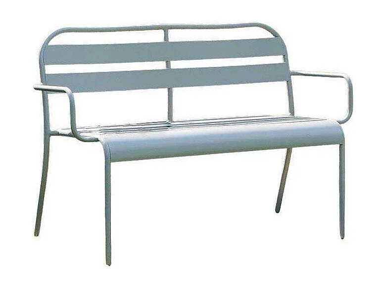 Banc en aluminium 118cm Gris Galet SOHA