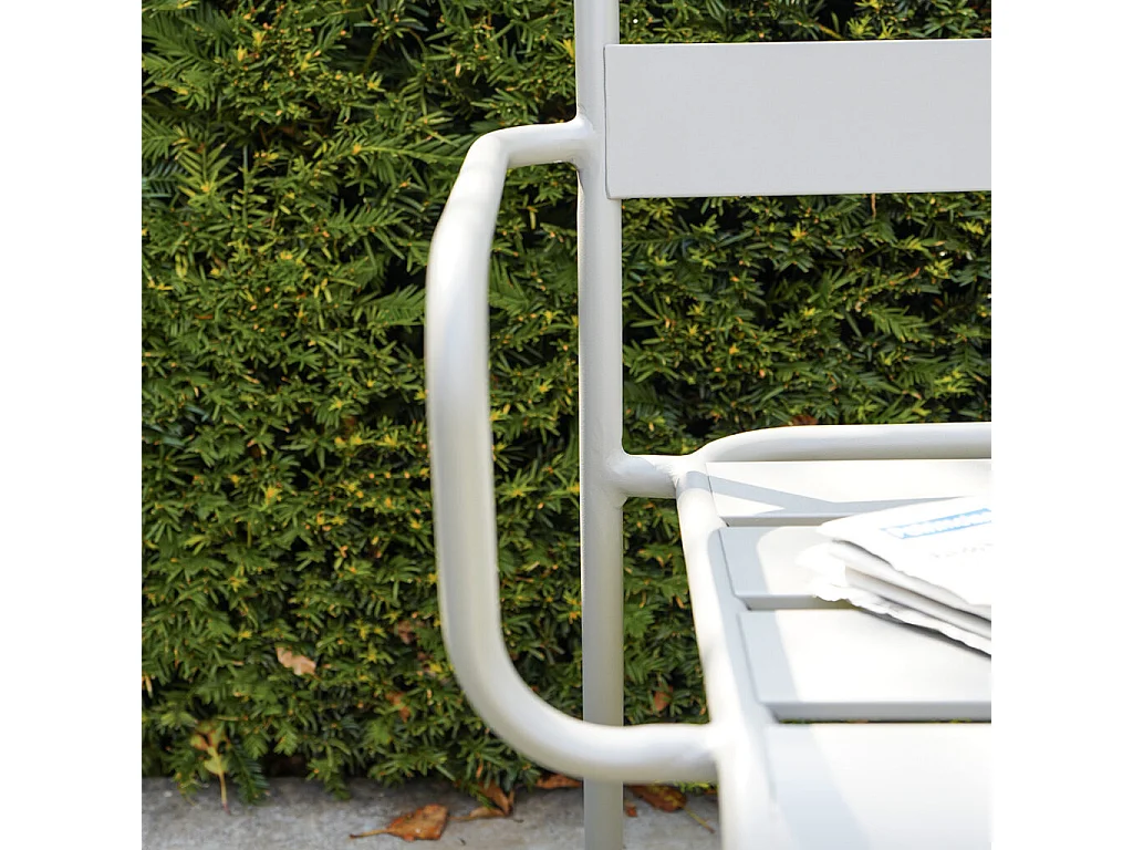 Banc de jardin en aluminium 2 places gris galet SOHA