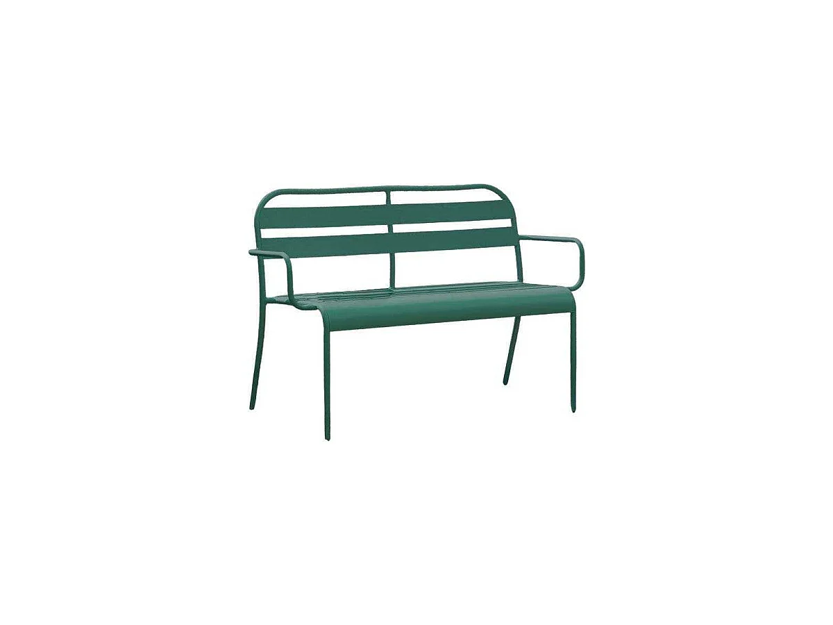 Banc de jardin en aluminium 2 places vert forêt SOHA