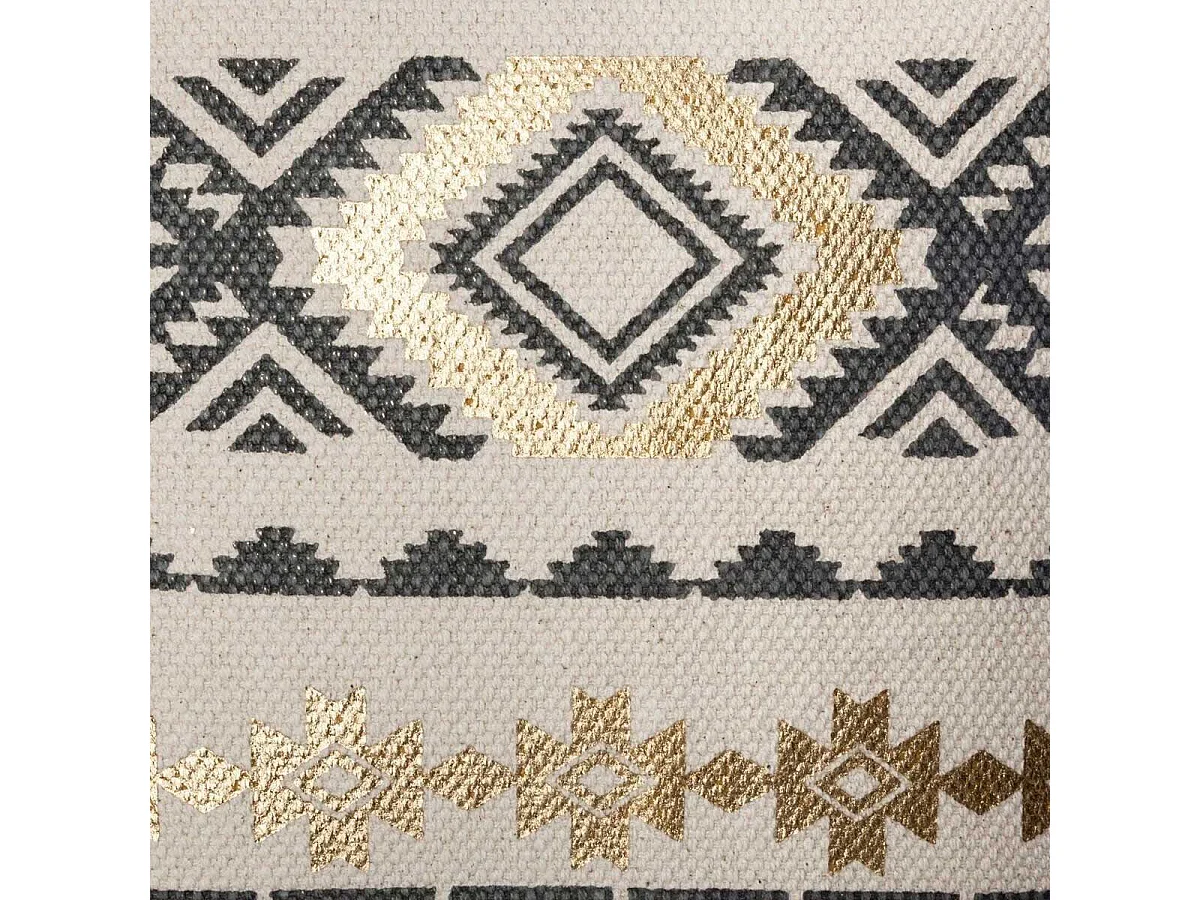 Ethnische und goldene Kissenhülle 40 x 40 cm