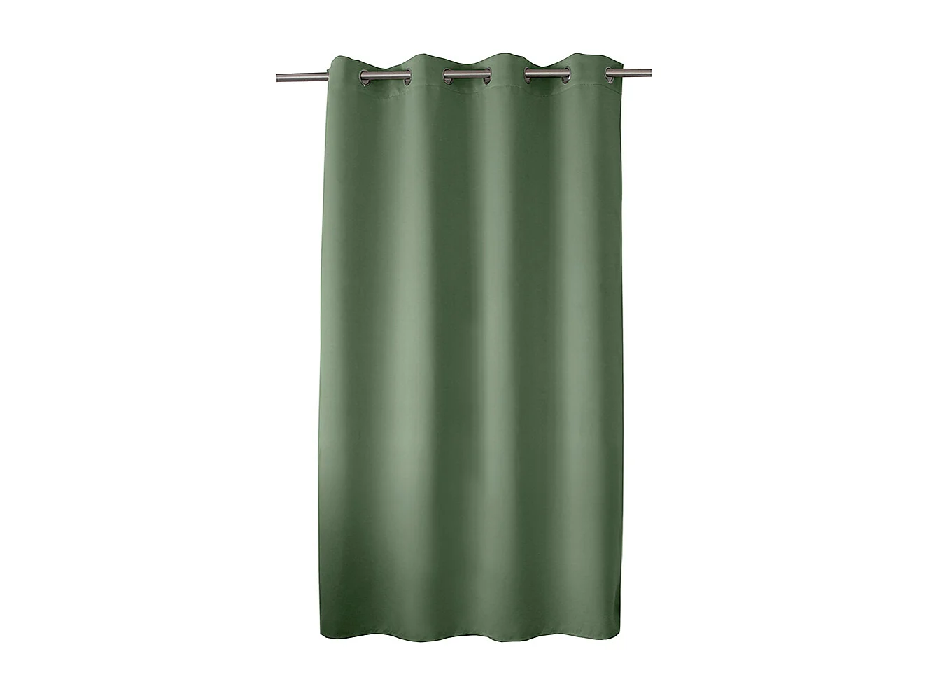 Rideau Occultant à Œillets "Reglisse" 140x180cm Vert Argile