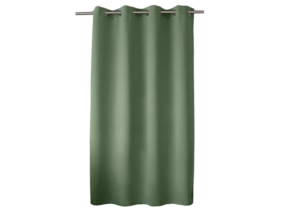Verdunkelnder Vorhang aus schwarzem Garn mit 8 Ösen 140 x 180 cm