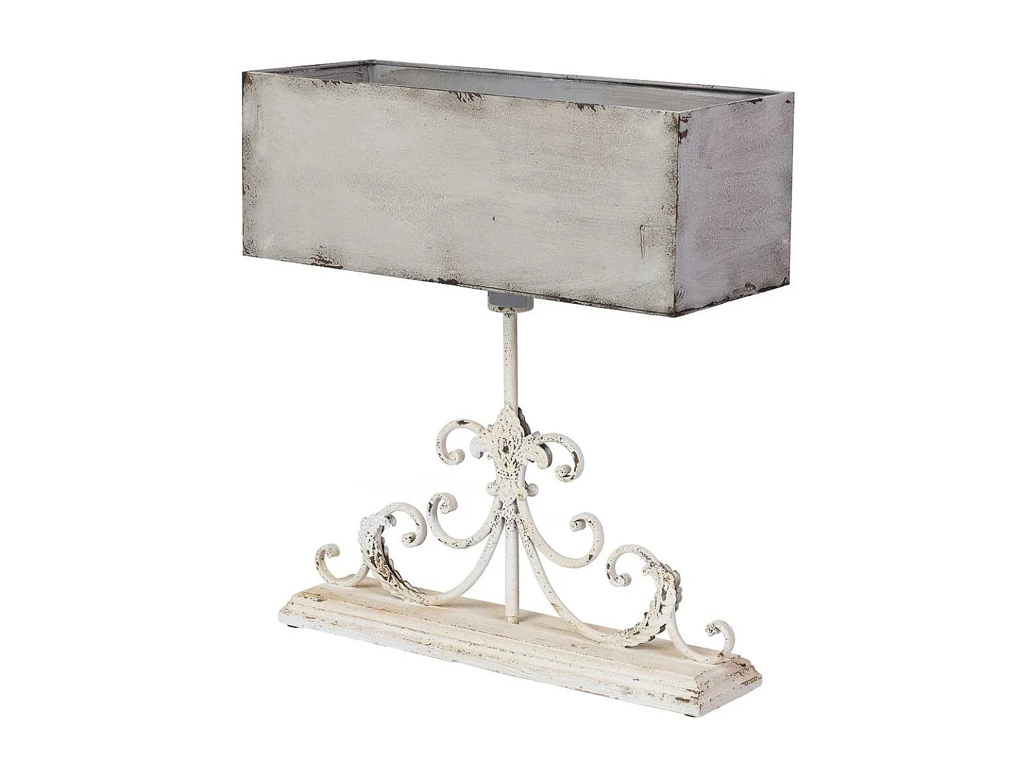 Candeeiro de parede em madeira e metal cinzento 50x20x56h cm