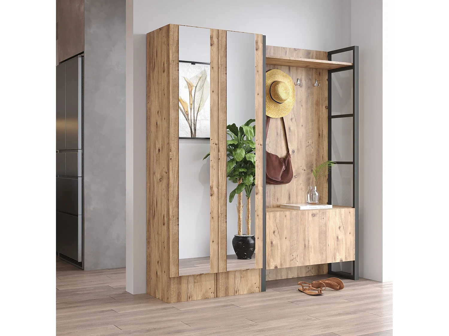 Suporte de Hall Moderno e Industrial - Ml18-A