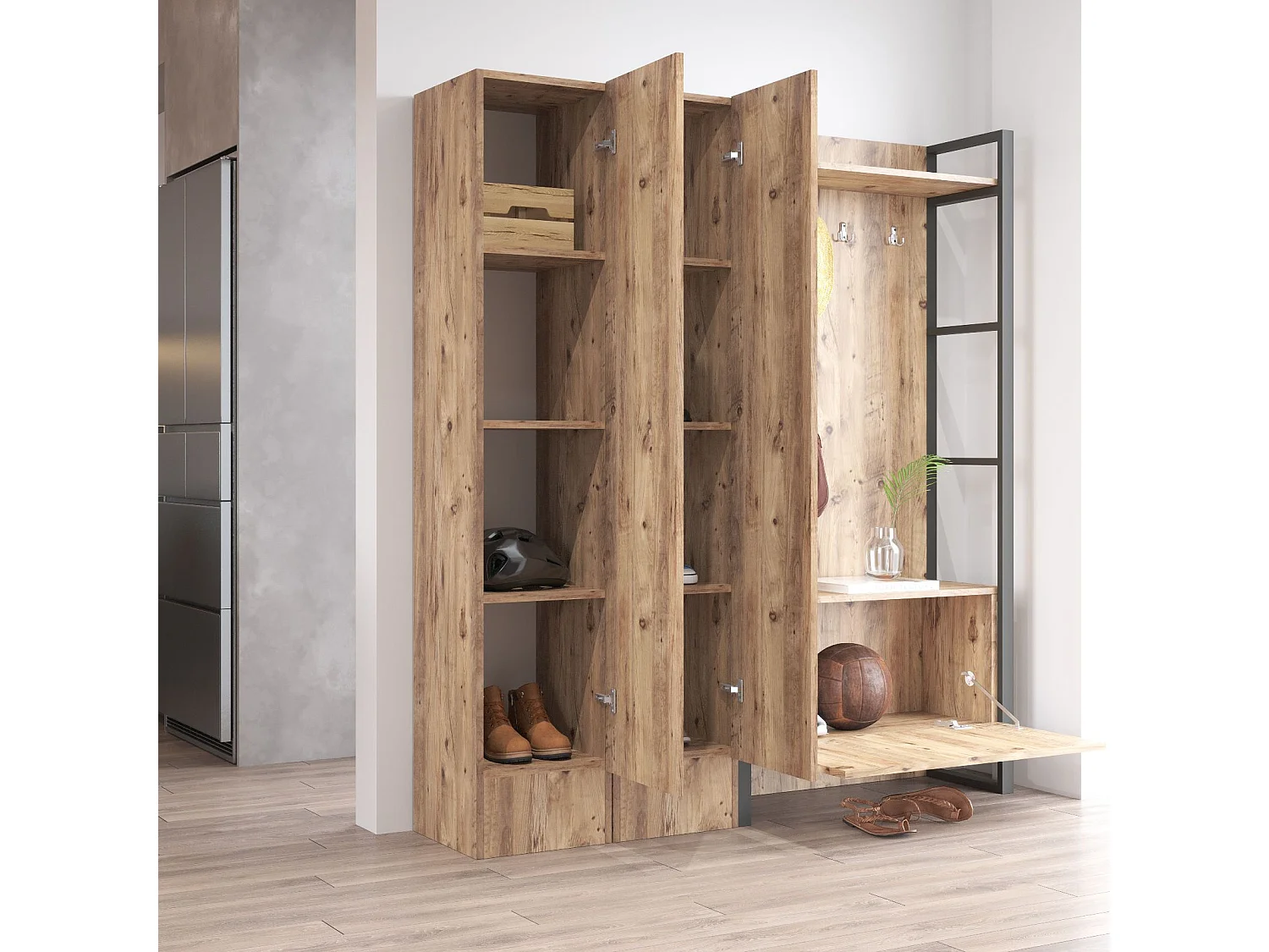 Suporte de Hall Moderno e Industrial - Ml18-A