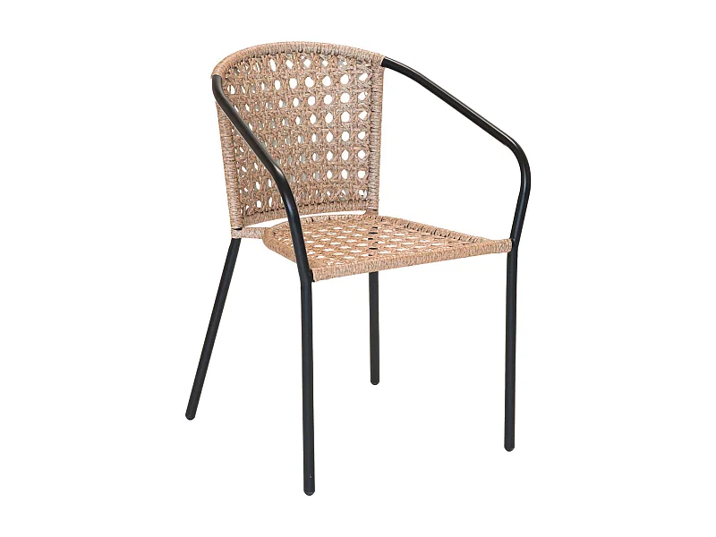 Fauteuil en résine tressée façon cannage Cocos