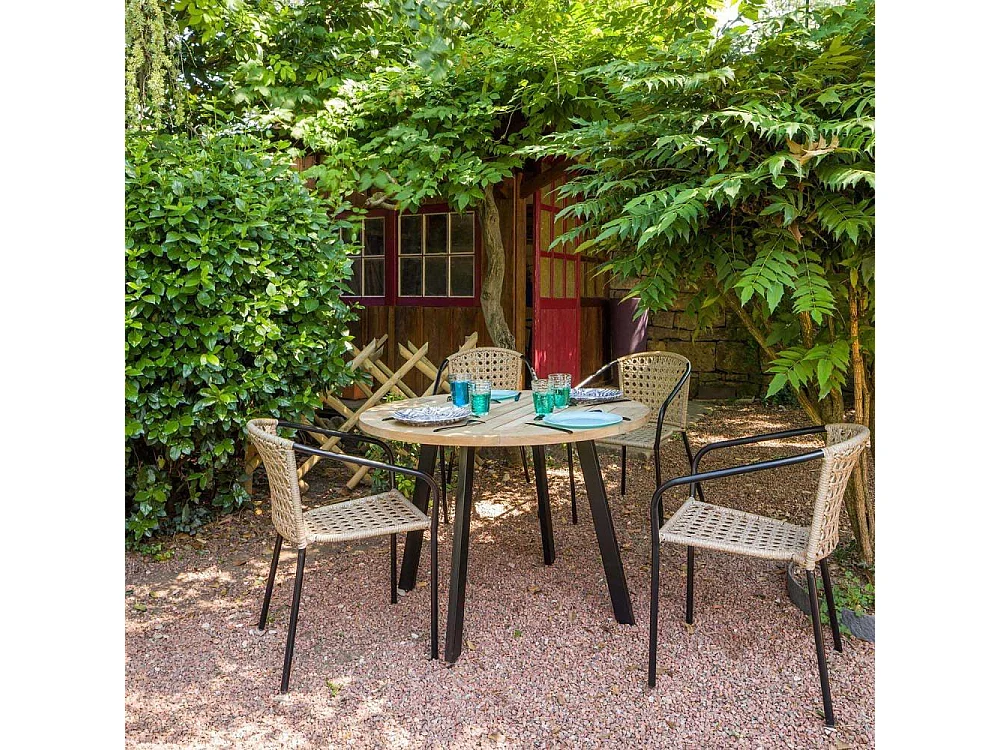 Fauteuil en résine tressée façon cannage Cocos