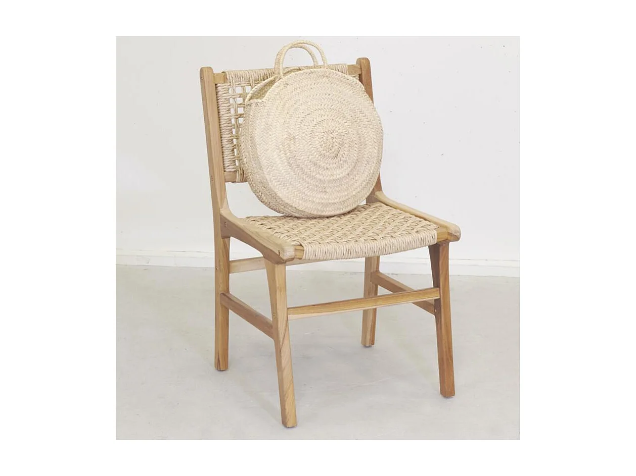 Chaise en teck naturel BAIA (Lot de 2)