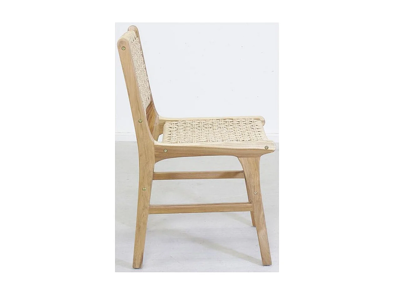 Chaise en teck naturel BAIA (Lot de 2)