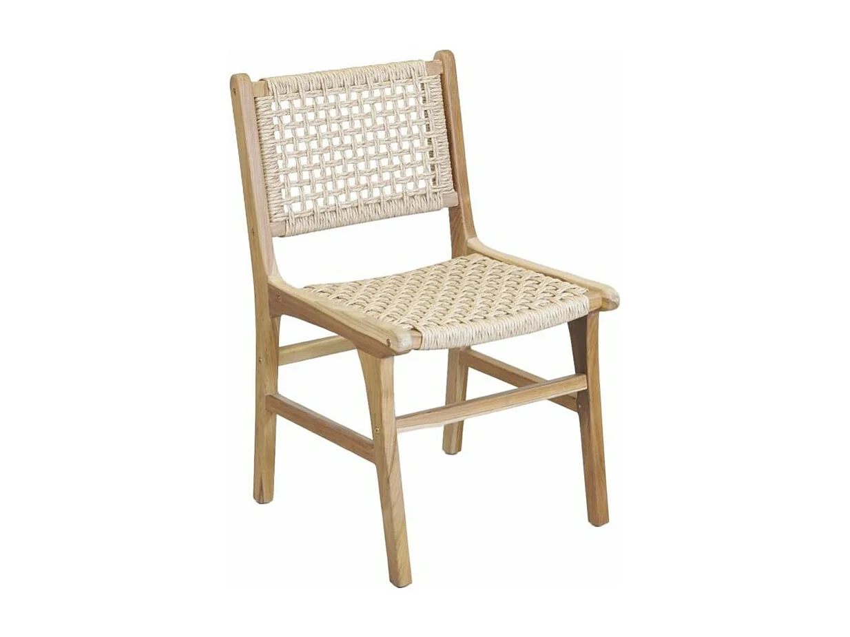Chaise en teck naturel BAIA (Lot de 2)