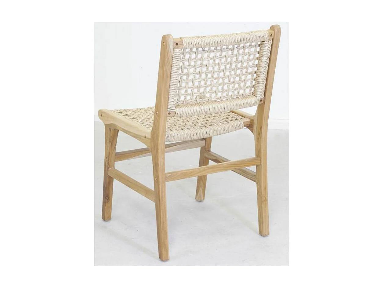 Chaise en teck naturel BAIA (Lot de 2)