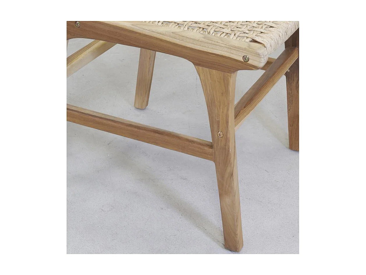 Chaise en teck naturel BAIA (Lot de 2)