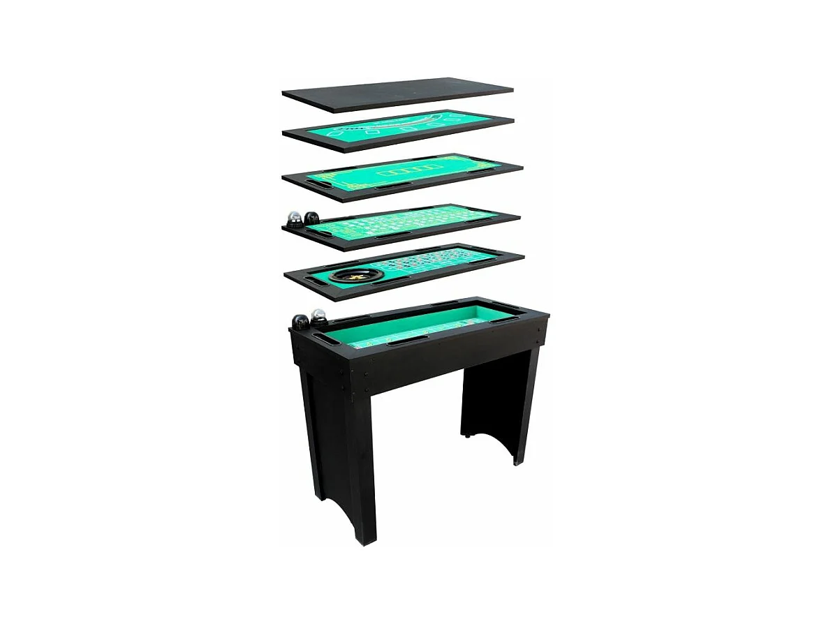Table de casino 6 en 1- 114 x 51.5 x 90 cm-LuckyVegas